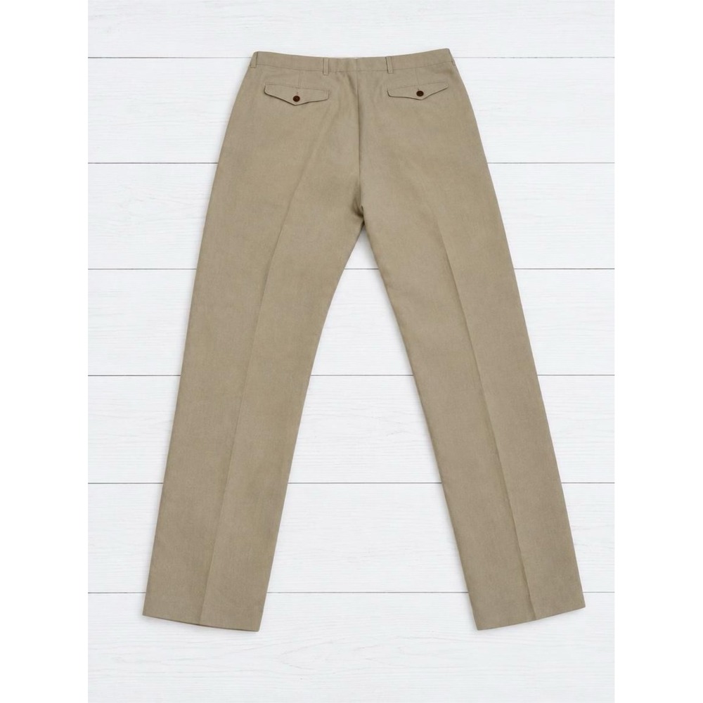 Polo Ralph Lauren Mens Classic Fit Linen Silk Cotton Trousers Pants 38x32 Tan